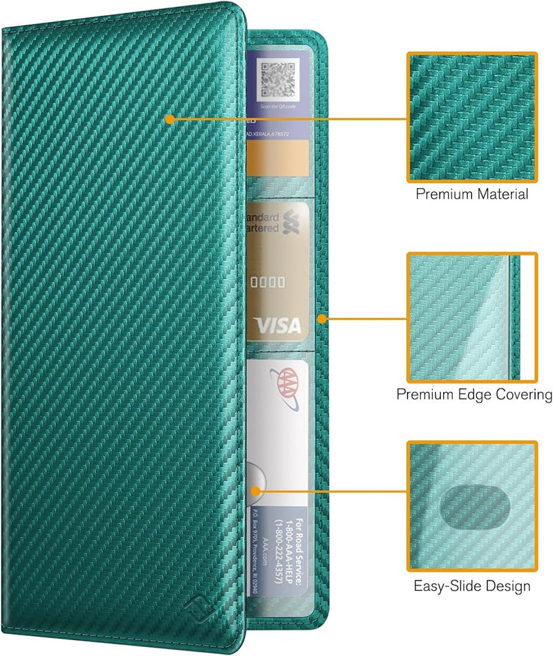 FINPAC Car Registration and Insurance Card Holder, Vehicle Glove Box Card Organizer Wallet Automobile Accessories for License - Image 3